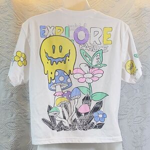 4/$30 Weekend Warriors Explore Nature Graphic Tee for  - White Size S
